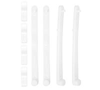 Rail de Porte Rabattable Dissimulé en Plastique 2 Ensembles | Installation Cachée, Mouvement Fluide Bruit, Blanc, Lot de Sets de Bureaux et Chambres