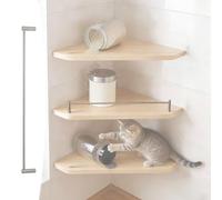 Rail de Protection Anti-Animaux & Anti-Chute Kit Complet de Barrière de Étagère Pleine, Pôle Décoratif pour Armoires Ouvertes/Étagères Suspendues, Butoir de Sécurité(49cm/19.3")