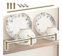 Rail de Protection Barre de Protection Polyvalente pour Étagères de Placards de Cuisine, Butée de Barre de Retenue pour Étagère/Placard, Barrière Tubulaire Ronde(B,65cm/25.6")