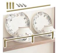 Rail de Protection Barre de Protection Polyvalente pour Étagères de Placards de Cuisine, Butée de Barre de Retenue pour Étagère/Placard, Barrière Tubulaire Ronde(A,55cm/21.7")