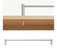 Rail de Protection D'éTagèRe Acier Inoxydable 304 Ensemble de Garde-corps D'étagère avec Vis, Garde-corps Anti-basculement pour Étagères, Barre de Garde-corps pour Armoire et Clôture(160cm (63"))