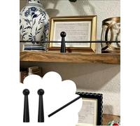 Rail de Protection D'éTagèRe Barres de Sécurité Flottantes pour Baignoires de Salle de Bain, Barres de Support/Rails de Galerie en Laiton Brut, Barrière Tubulaire(Black-C,38in/96.5cm)