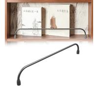 Rail de Protection D'éTagèRe En Aluminium Garde-corps Incurvé pour Étagère pour Façade D'armoire, Barre Anti-chute pour Étagère Flottante, Garde-corps Étagères Rangement Cuisine(Dark Gray,29in/74cm)