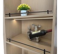 Rail de Protection D'étagère En Métal Décoratif de 8 À 39 Pouces, Clôture Métallique Avant D'armoire, Tige de Barre de Garde de Rail D'étagère Antichute for Étagères En Bois/galerie(34in(86cm))