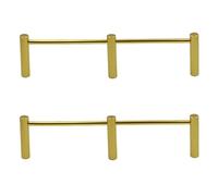 Rail de Protection D'éTagèRe Ensemble de 2 Barres de Protection pour Étagères, Rails Sécurité Aluminium Doré Poli, Barrière Tubulaire Protection Armoires Vin Étagères Épices(Style A,85cm/33.5in)