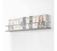 Rail de Protection Ensemble de Barrière de Sécurité Moderne et Polyvalente pour Étagère, Barre Décorative Anti-chute pour La Maison, Barrière Tubulaire Ronde(Silver,49cm/19.3")