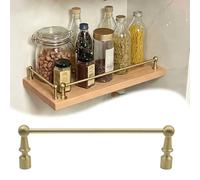 Rail de Protection etagere Barre De Protection Pour Étagère Flottante (152 127 122 112 102 97 91 76 71 61 56 41 30 25 Cm) Barre De Protection En Laiton Pour Étagère Flottante(Set of 1,Long 8in/20cm)