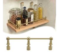 Rail de Protection etagere Barre De Protection Pour Étagère Flottante (152 127 122 112 102 97 91 76 71 61 56 41 30 25 Cm) Barre De Protection En Laiton Pour Étagère Flottante(Set of 1,Long 48in/122cm)