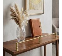 Rail de Protection Étagère en Laiton Doré, Kit de Garde-Corps Métal Anti-Bascule pour Armoire et Étagères, Butoir de Retenue Décoratif Vintage avec Accessoires