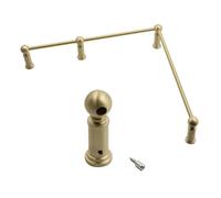 Rail de Protection etagere Garde-corps Décoratif D'étagère En Tige De Laiton Massif Et Balustres D'extrémité/Milieu/Coin, Personnalisation Flexible Pour Objets De Collection(End Post(2 Pcs))