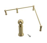 Rail de Protection etagere Garde-corps Décoratif D'étagère En Tige De Laiton Massif Et Balustres D'extrémité/Milieu/Coin, Personnalisation Flexible Pour Objets De Collection(MId Post)