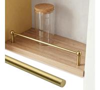 Rail de Protection etagere Garde-corps Décoratif D'étagère En Tige De Laiton Massif Et Balustres D'extrémité/Milieu/Coin, Personnalisation Flexible Pour Objets De Collection(Only Rod - L 35in/89cm)