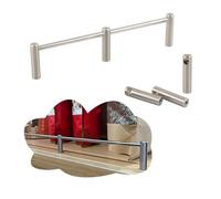 Rail de Protection etagere Rails Basculants Pour Étagères, Rail De Protection D'étagère En Acier Inoxydable, Barres De Garde-corps Décoratives Et Antichute En Métal Pour Armoire(1 Pc,Long 22in/56cm)