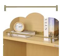 Rail de Protection éTagèRe Rails de Galerie pour Étagères, Finition or Brossé, Kit de Rails de Galerie Inclinables Décoratifs avec Vis et Axes, Barre de Rail Inclinable Personnalisable(15inch/38.1cm)