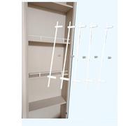 Rail de protection for étagère de gondole 5 pièces, 12 14 16 20 22 24 26 28 30 36 38 pouces, clôture métallique anti-chute, for étagères à chaussures, bibliothèques, entrées, étagères(Milk,22in/56cm)