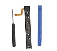 Rail de remplacement compatible Nintendo Switch, pièces de réparation pour Joy-Con avec câble flexible de capteur et kit d'outils, support de rail