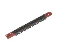 Rail De Retenue Pour Douilles 1/4" Sq Sealey Avec 12 Clips AK1412