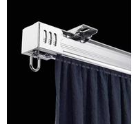 Rail de rideau à montage au plafond, raccords de tringle à rideau droite for baie vitrée, rail de rideau coulissant for l'intimité de l'hôpital/zone.(White,335cm (11ft))