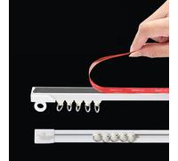 Rail de rideau adhésif 1 à 5 m,montage au plafond ou au mur,séparateur de pièce sur rail de plafond,tringle à rideau auto for Plafond,Cloison,Fenêtre,Douche(0.7m(2.3ft))