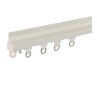 Rail de rideau auto-adhésif 15 m blanc sans dommage pour chambre à coucher, placard de douche et camping-car, installation facile, solution polyvalente pour tringle à rideau
