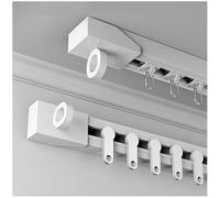 Rail De Rideau Auto-adhésif pour Montage Au Plafond Ou Au Mur - Rail Rideaux Adhésif pour Rideaux, Séparateur De Pièce, Rideau De Camping-Car, Rideau De Douche(360cm)