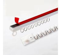 Rail de rideau autocollant - 3,7 m - Flexible - Pour salon, chambre à coucher, séparateur de douche - Installation facile - Blanc - Idéal pour la décoration de la maison et la décoration d'intérieur