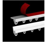 Rail de rideau autocollant sans perçage - Installation facile - 200 cm - Solution d'économie d'espace pour la décoration de la maison - Montage polyvalent au plafond et au mur - Idéal pour rideaux et