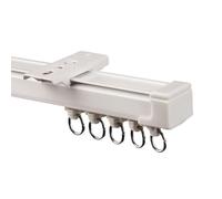 Rail De Rideau Coulissant Robuste, Montage Plafond/mur, Système De Tringle À Rideaux, Séparateur De Pièce Avec Poulie, 70-600 Cm(White,10.8FT/330CM)
