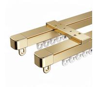 Rail De Rideau De Extensible, Rail De Plafond Pour Rideaux, Ensemble De Rails En Aluminium, Tringle à rideau pour Chambre et Salon(Champagne,1.15~2.1 m)