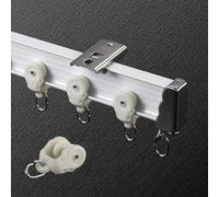 Rail De Rideau De Plafond 1-4m, Rail De Plafond En Aluminium Pour Rideaux, Rail De Rideau Incurvé, Rails À Rideaux Pour Séparateur De Pièce Salon Chambre ( Color : White Ceiling Mount , Size : 3m )