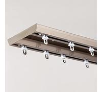 Rail de rideau de plafond 100-300 cm, rail simple/double réglable pour salon, salle de bain, chambre à coucher, B-double, 240 cm, installation facile, design moderne