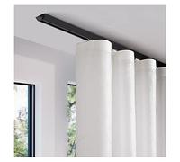 Rail de rideau de plafond en aluminium - Séparateur de pièce | Tringle à rideaux montée au plafond pour une plus grande intimité | Système simple de rideau de salon | Système de rails de plafond de