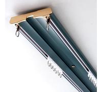 Rail De Rideau De Plafond En Aluminium Tringle À Rideaux Silencieuse Rails À Double Rangée Résistante Avec Poulie Pour Chambre Salon Diviseur De Pièce Facile À Installer(Blue,100cm)