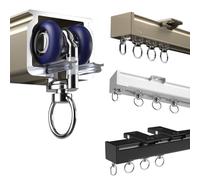 Rail de Rideau de Plafond Extra épais de 2,6 mm, avec roulement à Billes Silencieux en Alliage d'aluminium Robuste, pour Une Utilisation dans Une Salle de Bain ou pour séparer des pièces et