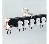 Rail de rideau de plafond flexible courbé - Support mural flexible - Pliable - Pour salon, chambre à coucher, buanderie - Longueur : 300 à 800 cm - Noir