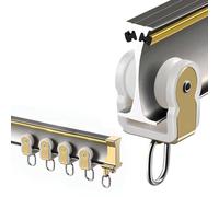 Rail de rideau de plafond flexible en alliage d'aluminium - Plusieurs options de couleur (champagne) - 500 cm (4 x 125 cm) - Idéal pour la décoration de la maison et du bureau