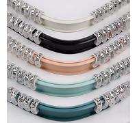 Rail De Rideau De Plafond Flexible En Aluminium Pour Rideaux Pour Baies Vitrées, Camping-cars, Noir Blanc Piste Rideau Occultant Tringle Facile À Installer, Tringles À Rideaux Lourdes Luxueuses