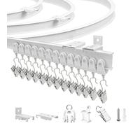 Rail de rideau de plafond, flexible et pliable, 4,3 m, séparateur de pièce pour rideaux, rail de rideau coulissant incurvé pour baie vitrée, camping-car, système d'hôpital