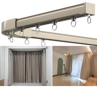 Rail de rideau de plafond flexible pour baie vitrée, séparateur de pièce de salon, chambre à coucher, système de rails de rideaux lourds, rail de plafond d'hôpital de salle de bain pour rideaux, gliss