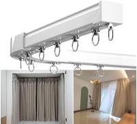 Rail de rideau de plafond flexible pour baie vitrée, séparateur de pièce de salon, chambre à coucher, système de rails de rideaux lourds, rail de plafond d'hôpital de salle de bain pour rideaux, gliss
