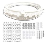 Rail de rideau de plafond flexible, rail de rideau incurvé avec rouleaux muets, support pliable pour séparateur de pièce de douche, baie vitrée, RV (7 mètres)