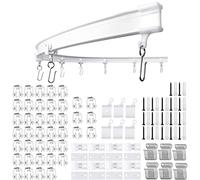 Rail de rideau de plafond flexible | Rail de rideau incurvé de 5 m avec rouleaux silencieux | Support pliable pour baie de douche, baie vitrée, séparateur de pièce