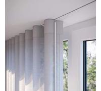 Rail de rideau de plafond moderne, rail de séparation intégré de 1 m pour baie vitrée, chambre à coucher et douche, blanc, système de traction de rideau élégant et polyvalent