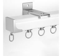 Rail de Rideau de Plafond, Patins à roulettes Blancs pour Rideaux - Kit de Suspension de Rideaux Plafond/Mur pour Salon, Chambre, Douche, hôtel, Dressing ; système de Rideaux de séparation e