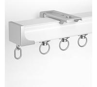 Rail de Rideau de Plafond, Patins à roulettes Blancs pour Rideaux - Kit de Suspension de Rideaux Plafond/Mur pour Salon, Chambre, Douche, hôtel, Dressing ; système de Rideaux de séparation e