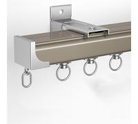 Rail de Rideau de Plafond, Patins à roulettes Marron pour Rideaux - Kit de Suspension de Rideaux Plafond/Mur pour Salon, Chambre, Douche, hôtel, Dressing - Système de Rideaux de séparation e