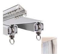 RIFWOVE Rail De Rideau De Plafond, Rail De Rideau avec Rouleaux Muets, Support pour Séparateur De Pièce De Douche, Tringle Rideau, Tringle Rideau, Barre Rideau, Rail pour Rideaux Séparateur De Pièces