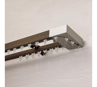 Rail de rideau de plafond robuste - 15 m - Double rail réglable - Système de rideau mural pour la maison et le bureau - Rail droit pour une installation lisse de draperie