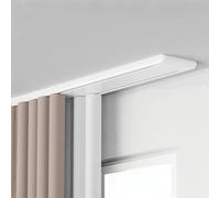 Rail de rideau de plafond robuste à double rangée de 2,4 m - Rails coulissants robustes en alliage d'aluminium pour la maison et la salle de bain, design blanc durable, solution polyvalente.