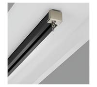 Rail de Rideau de Plafond Robuste, Rail Coulissant en Aluminium, Design élégant, pour hôtels, salles d'exposition et Grands lieux publics (Noir, 240 cm (2 x 120 cm))